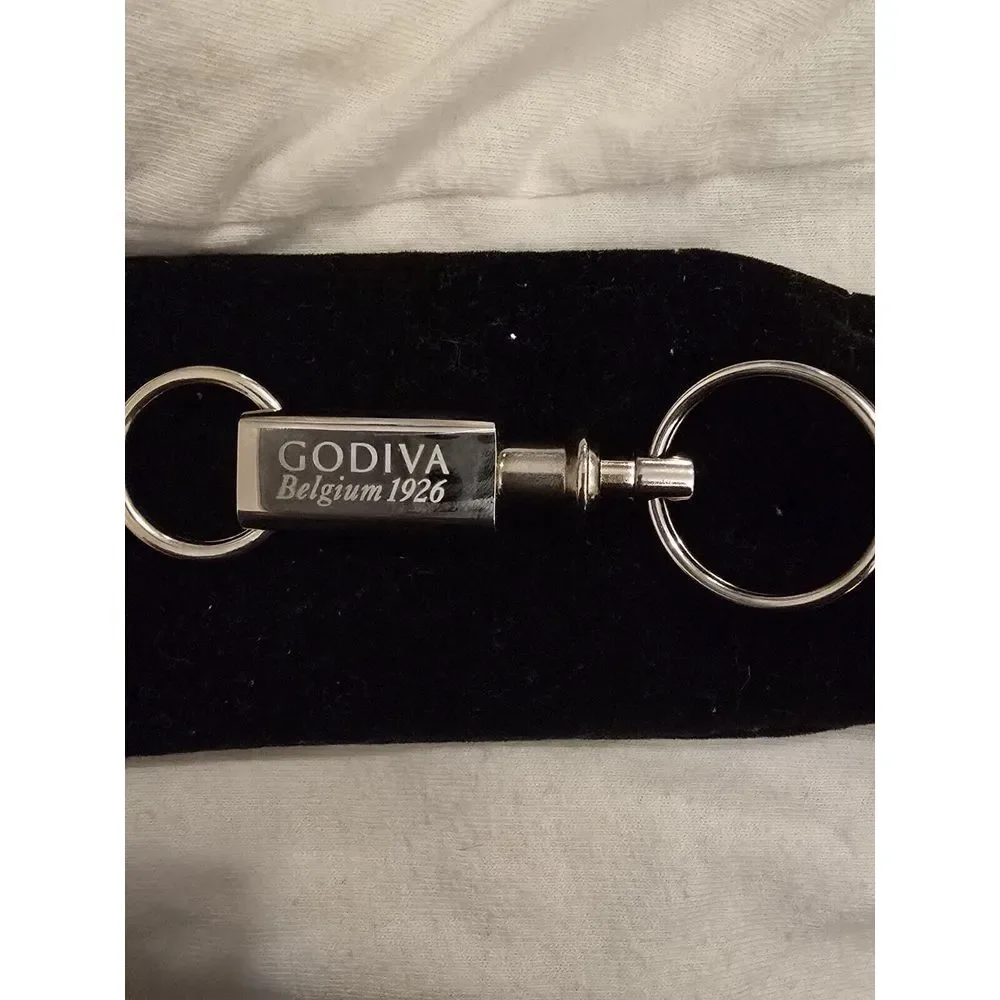 Vintage Godiva‎ Chocolate ,Metal  Keychain Fob
